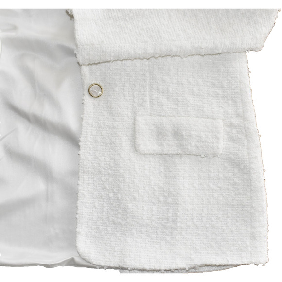 B0 Auth ENDLESS ROSE White Tweed Peak Lapel Single Button Blazer Size XS - Picture 5 of 9